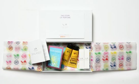 Bên trong hộp quà The Story of Perfume